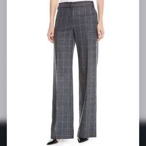 Equipment High Rise Wide Leg Trouser Pants Plaid